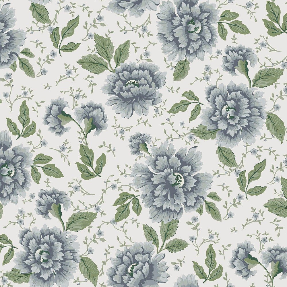 Pickworth Posy Wallpaper - Pale Seaspray Blue - Laura Ashley - 122747 - Premier Wallcovering
