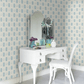 Pigkammaren Wallpaper - Powder Blue and Beige - Boråstapeter - 4527 - Premier Wallcovering
