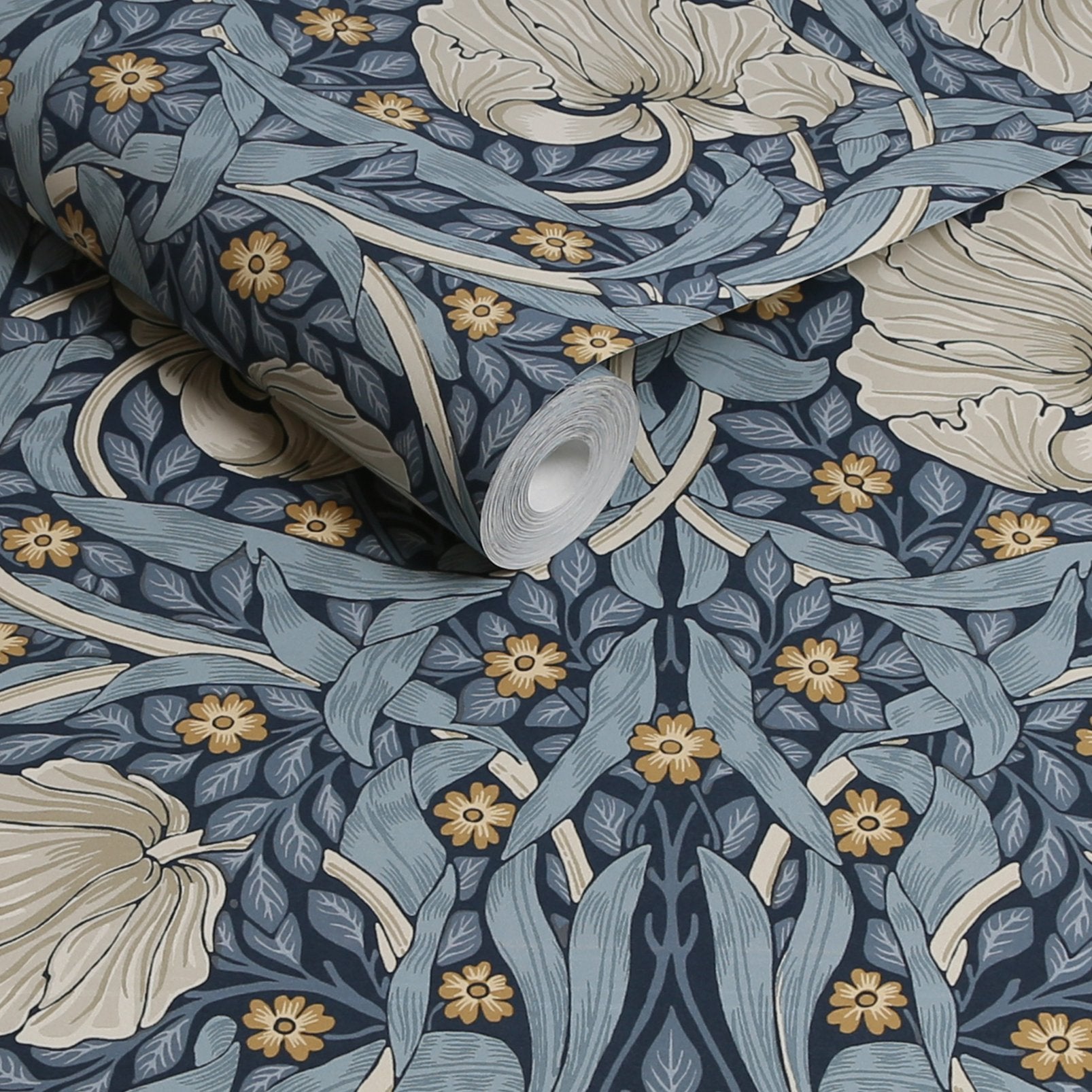 Pimpernel Wallpaper - Blue - 124241 - William Morris AH - Premier Wallcovering