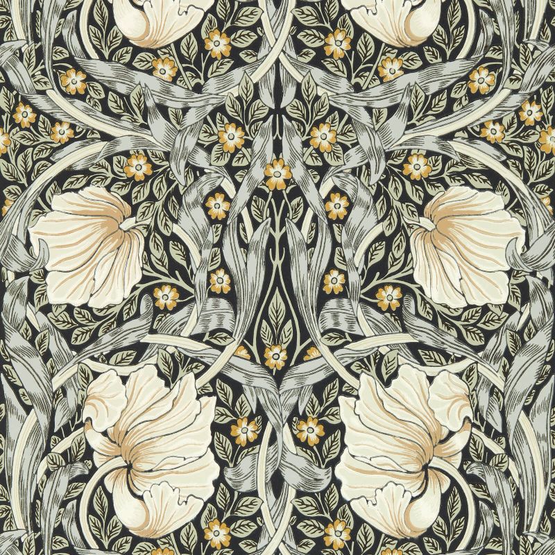 Pimpernel Wallpaper - Ink/Sage - 217362 - Morris & Co - Premier Wallcovering
