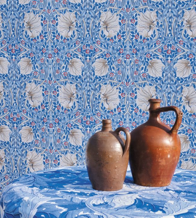 Pimpernel Wallpaper - Woad - 217062 - Morris & Co - Premier Wallcovering