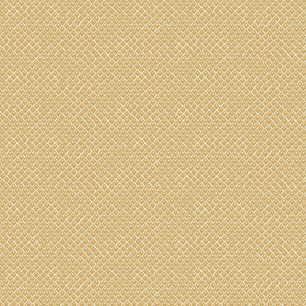 Pineapple Squares Wallpaper - Smith Yellow - Clarke White - Josephine Munsey - PIN-019-017 - Premier Wallcovering