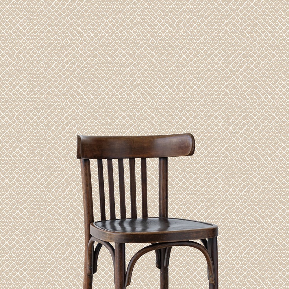 Pineapple Squares Wallpaper - Stepping Stone - Hilles White - Josephine Munsey - PIN-036-037 - Premier Wallcovering