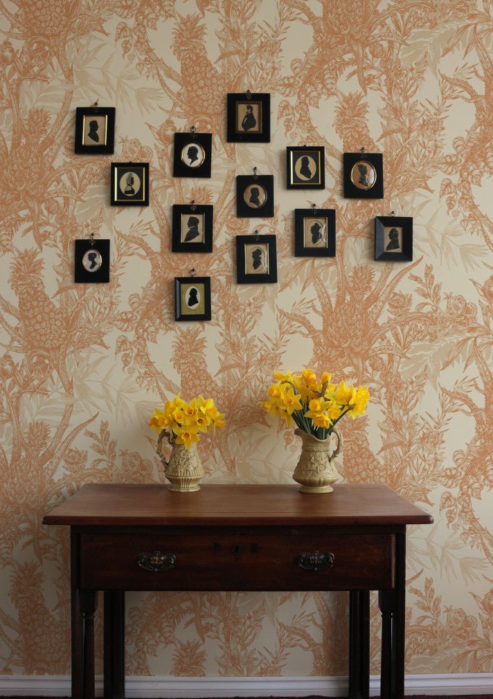 Pineapple Wallpaper - Oranges on Cream - Timorous Beasties - HS/PINE/4004/06 - Premier Wallcovering