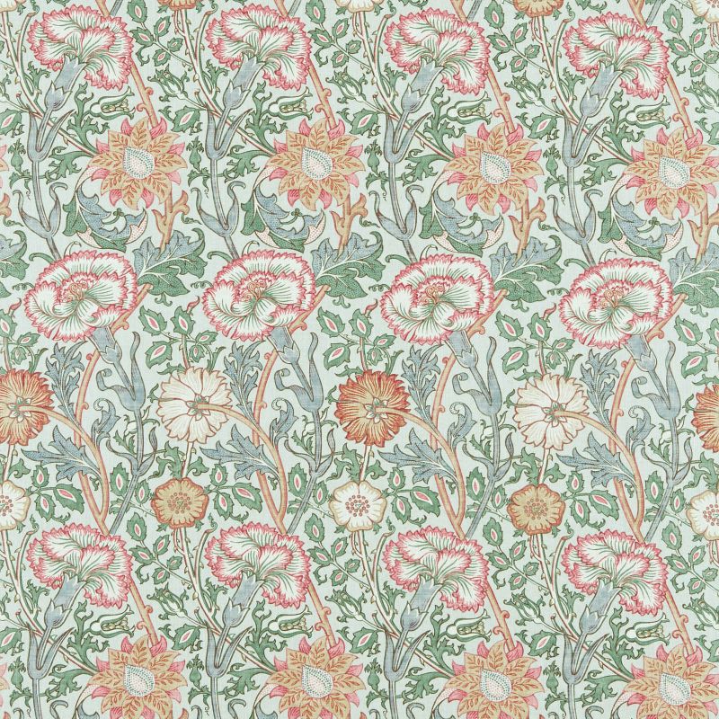 Pink & Rose Fabric - Eggshell/Rose - Morris & Co - 222532 - Premier Wallcovering