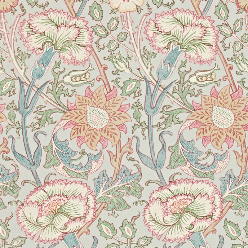 Pink & Rose Wallpaper - Eggshell/Rose - 212568 - Morris & Co - Premier Wallcovering