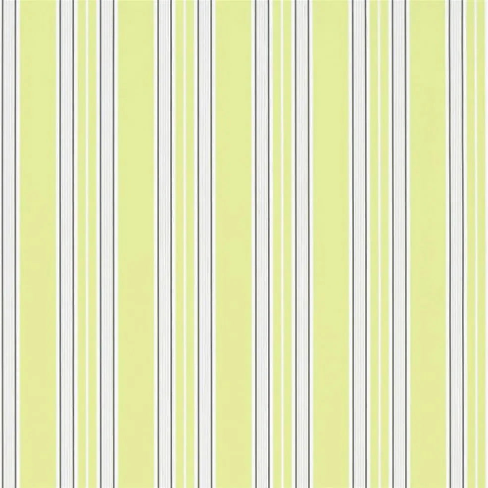 Pinstripe Wallpaper - Lime - P586/07 - Designers Guild