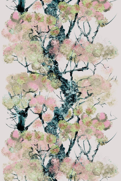 Pinyin Tree Superwide Wallpaper - Pink - Timorous Beasties - DWN/PIN/OBRN/01 - Premier Wallcovering