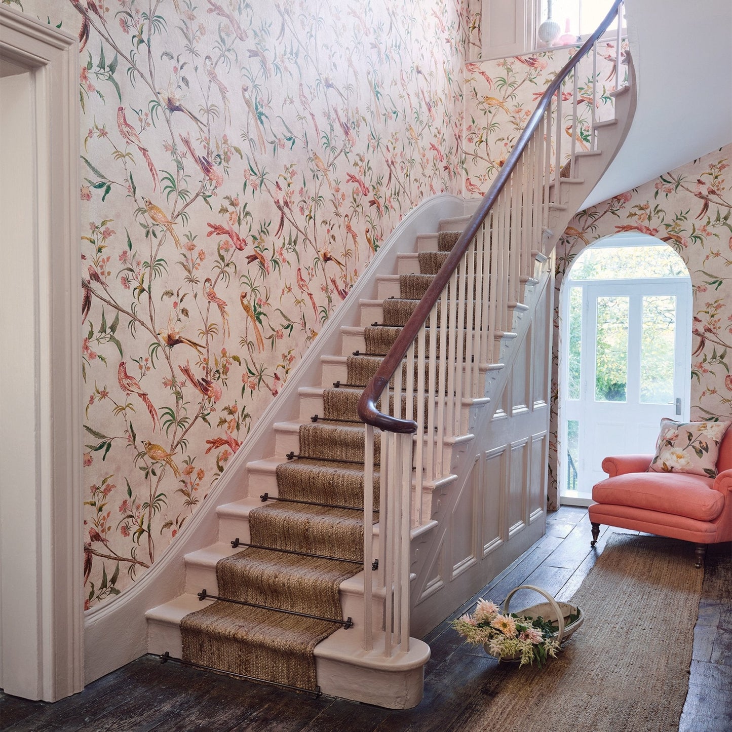 Pluma Wallpaper - Blush - Romo - Pluma - W444/03 - Premier Wallcovering