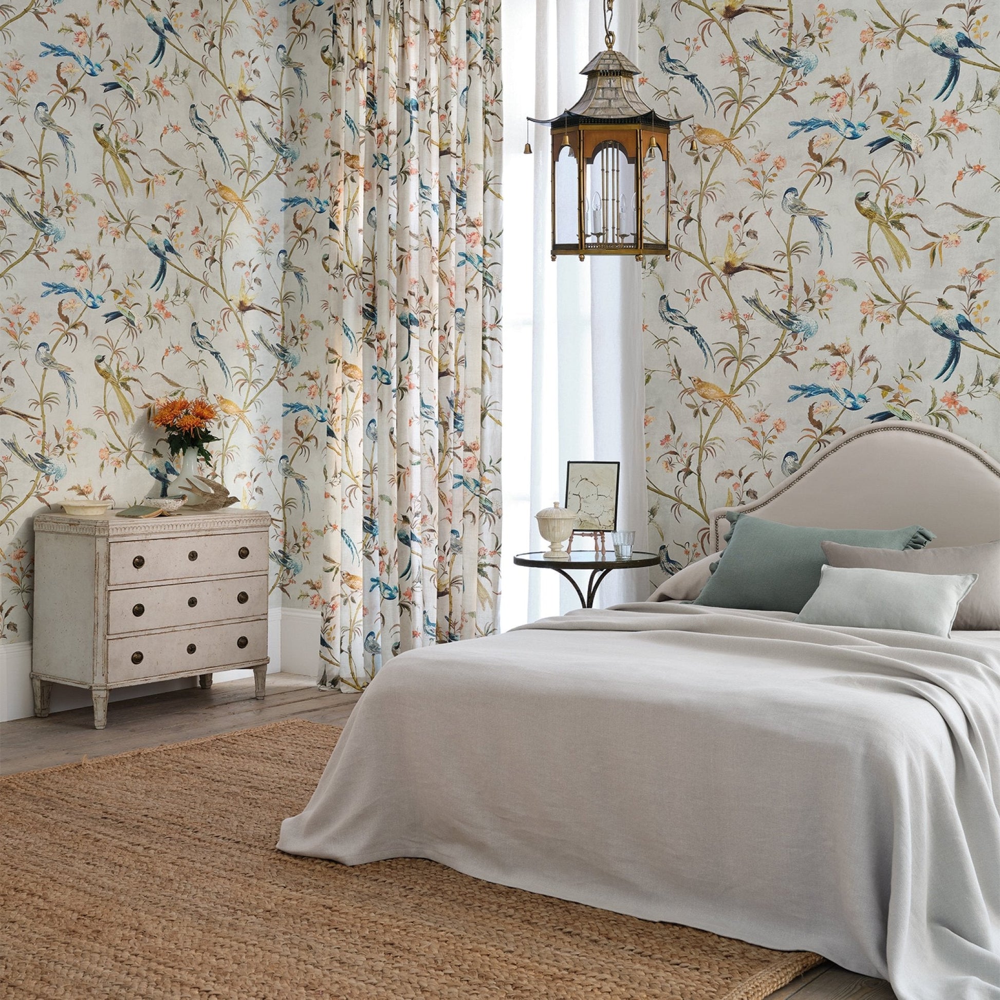 Pluma Wallpaper - Olivine - Romo - Pluma - W444/02 - Premier Wallcovering