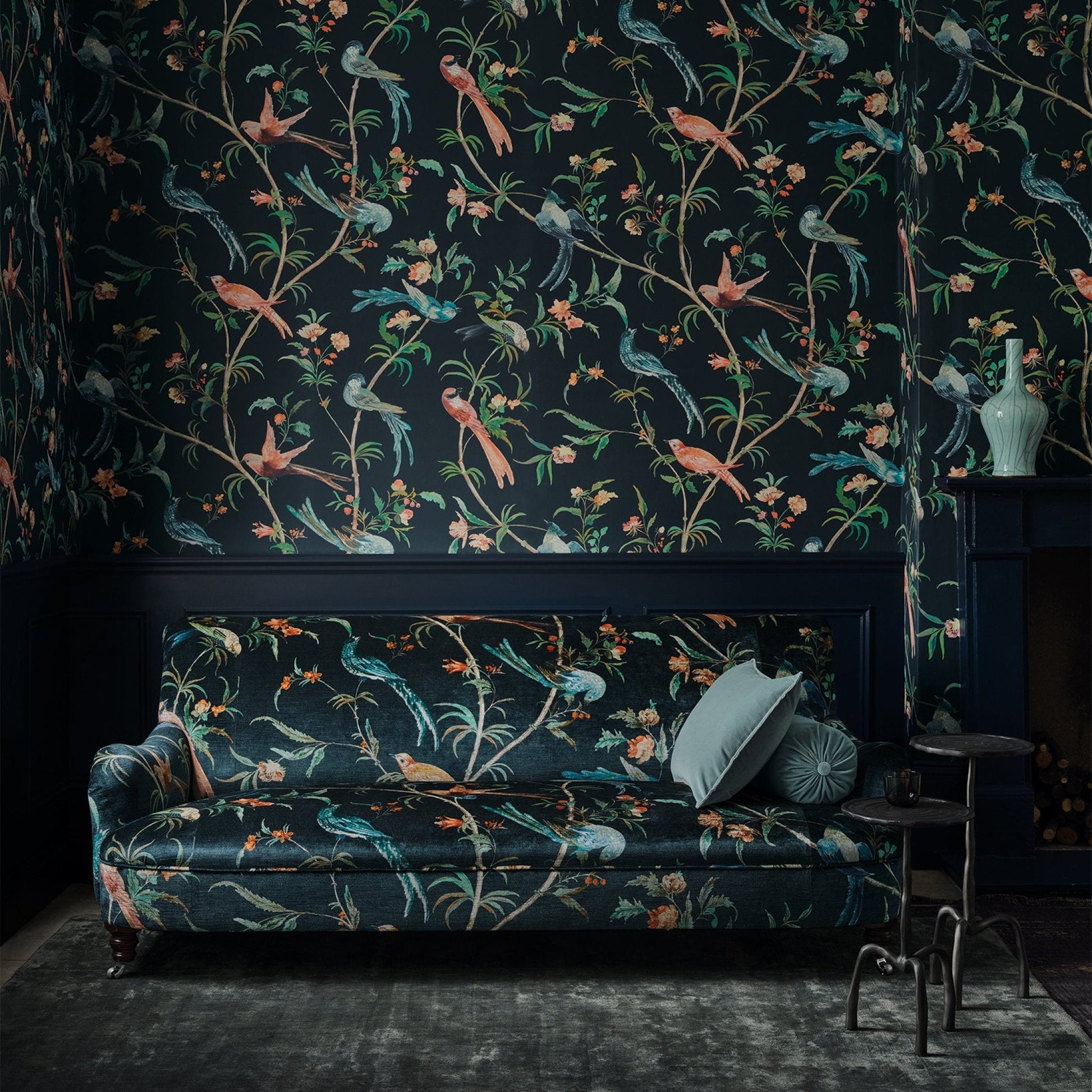 Pluma Wallpaper - Twilight - Romo - Pluma - W444/05 - Premier Wallcovering