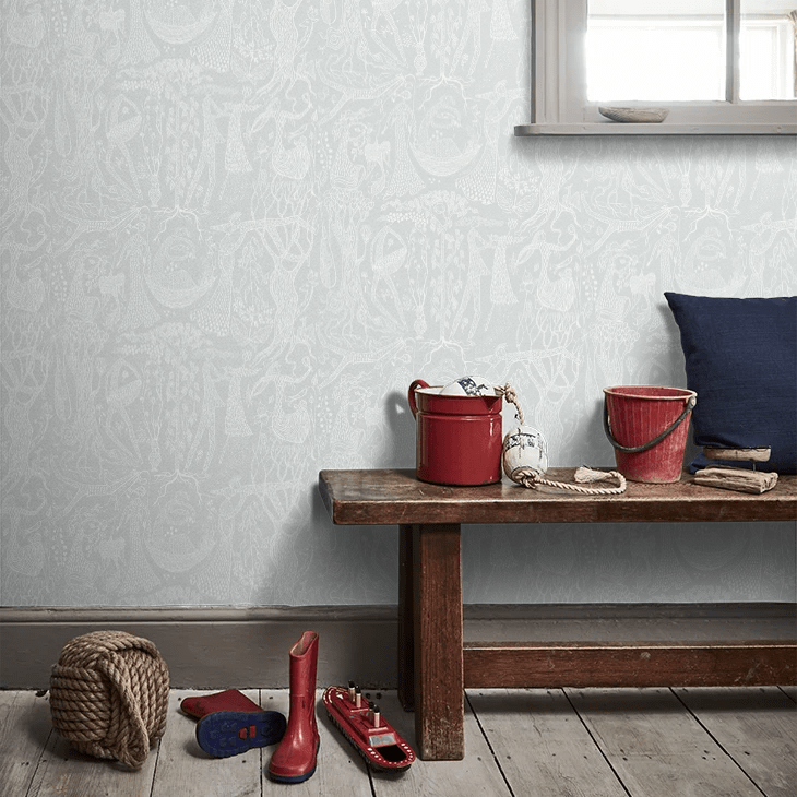 Poeme d´amour Wallpaper - Pale Duckegg - Boråstapeter - 1761 - Premier Wallcovering