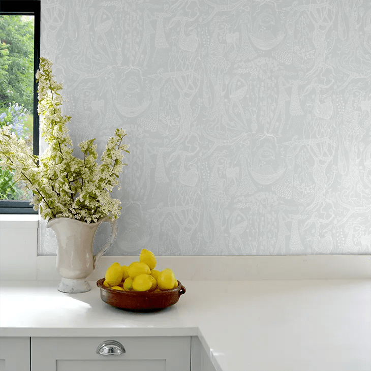 Poeme d´amour Wallpaper - Pale Duckegg - Boråstapeter - 1761 - Premier Wallcovering