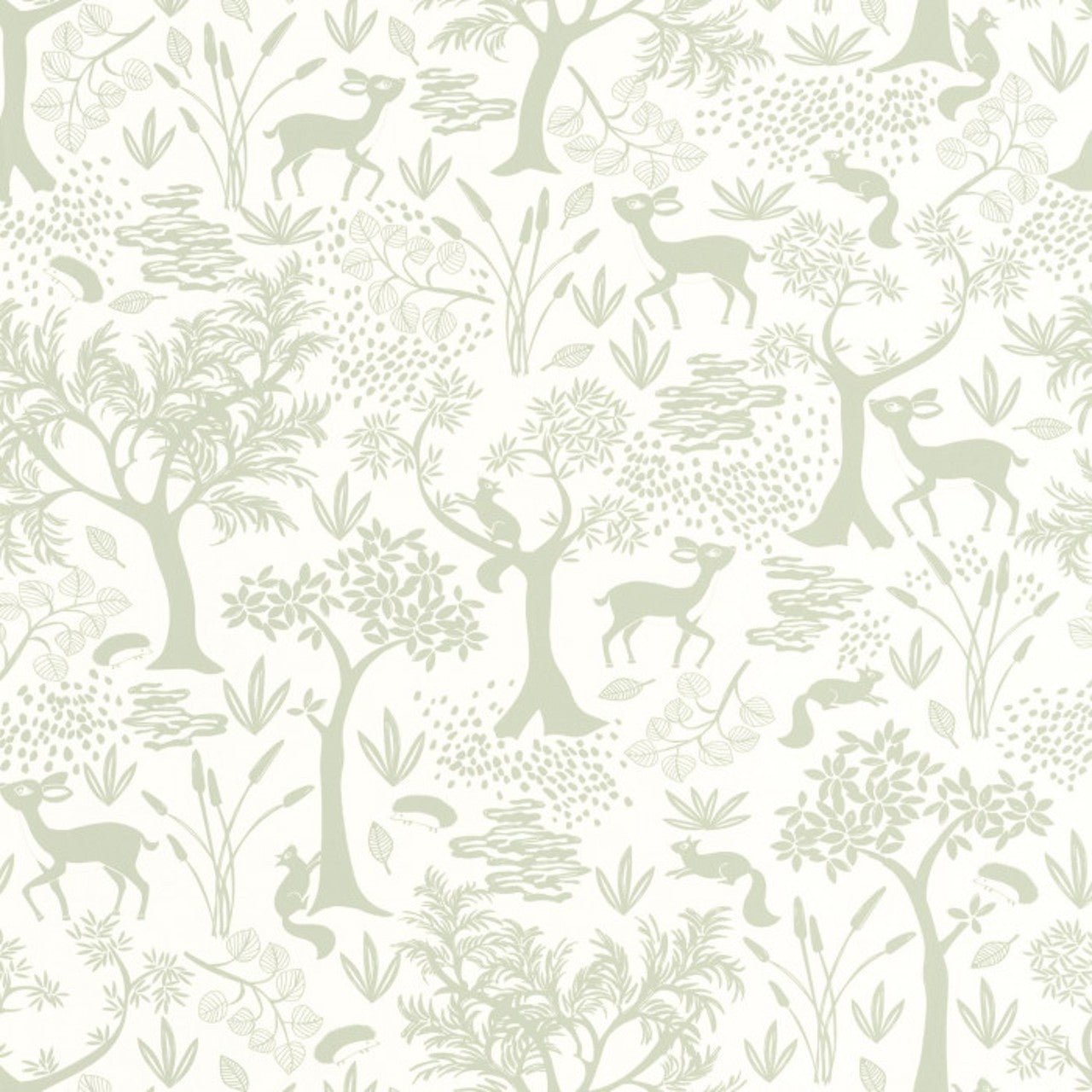 Poetic Forest Once Upon A Time Wallpaper - Vert Amande - Casadeco - 88267763 - Premier Wallcovering