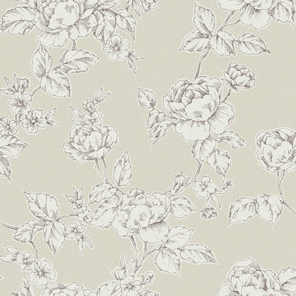 Pollington Roses Wallpaper - Natural - Laura Ashley - 127387 - Premier Wallcovering
