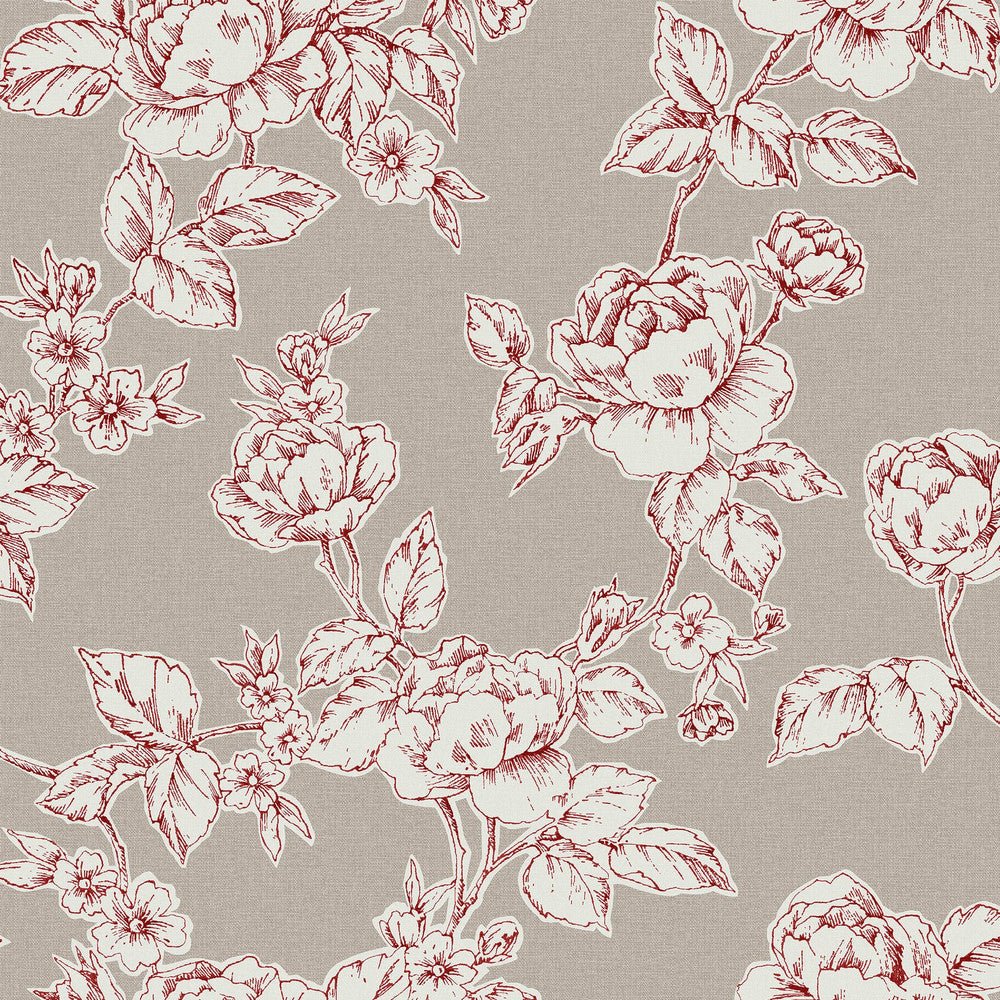 Pollington Roses Wallpaper - Dark Dove Grey - Laura Ashley - 127388 - Premier Wallcovering