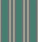 Polo Stripe Wallpaper - Viridian & Metallic Gilver - 110/1002 - Cole & Son - Premier Wallcovering