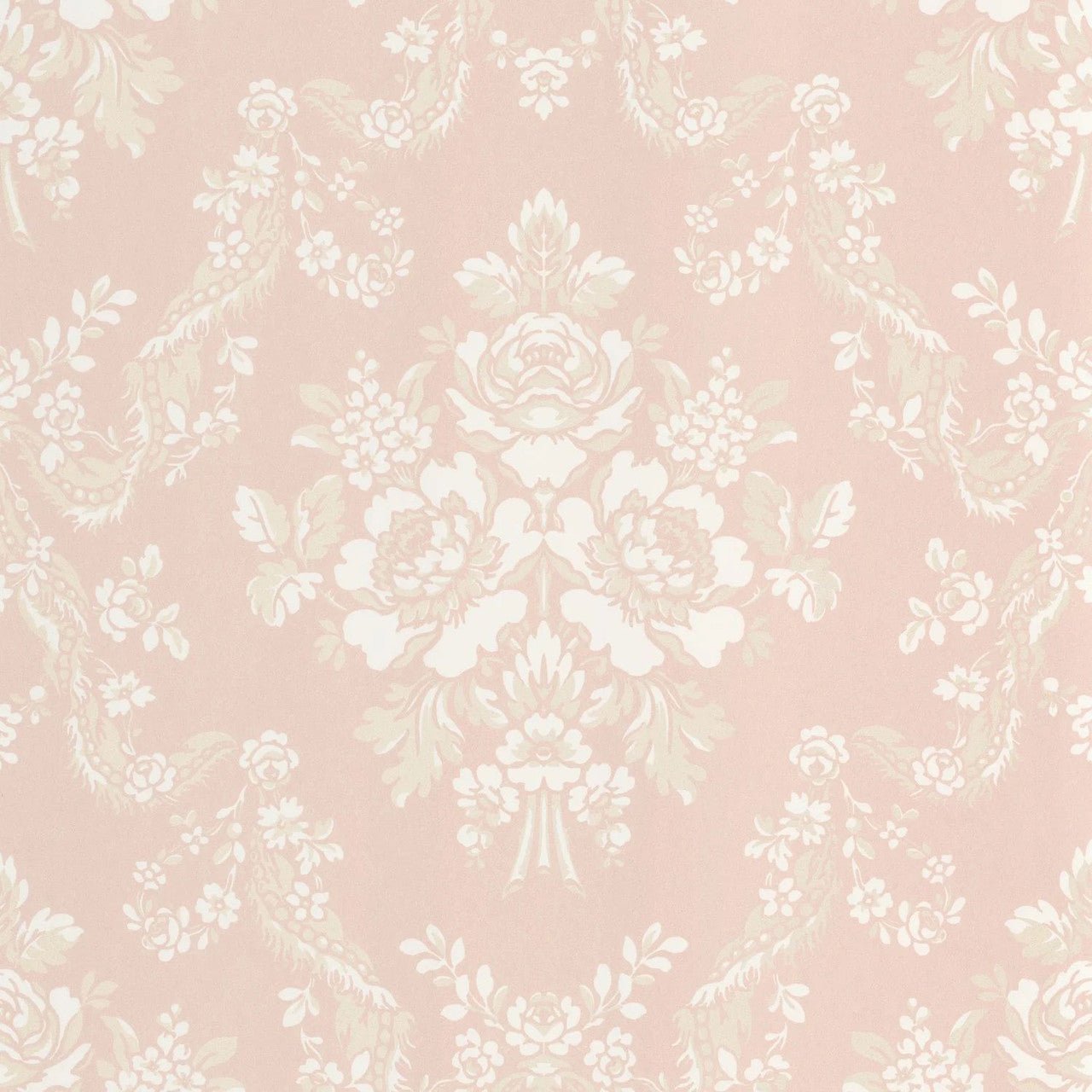 Pompadour Les Belles Toiles De Jouy Wallpaper - Rose Poudre - Casadeco - 201744224 - Premier Wallcovering