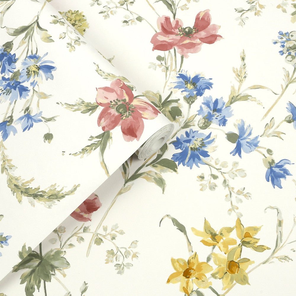 Poppy Meadow Wallpaper - Multi - Laura Ashley - 127407 - Premier Wallcovering