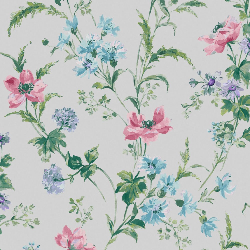 Poppy Meadow Wallpaper - Pale Violet - Laura Ashley - 127406 - Premier Wallcovering