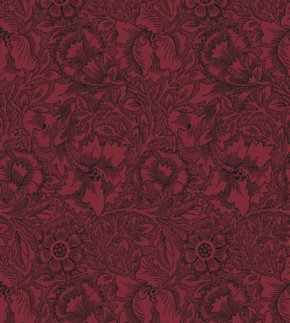 Poppy Wallpaper - Claret - 216956 - Morris & Co - Premier Wallcovering