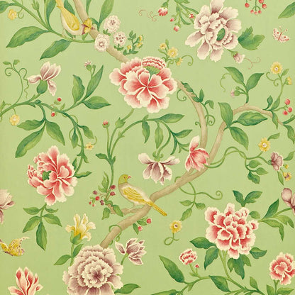 Porcelain Garden Wallpaper - Rose/Fennel - DCAVPO101 - Sanderson