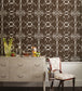 Portavo Wallpaper - Chocolate/Silver - Nina Campbell - NCW4308 - 01 - Premier Wallcovering