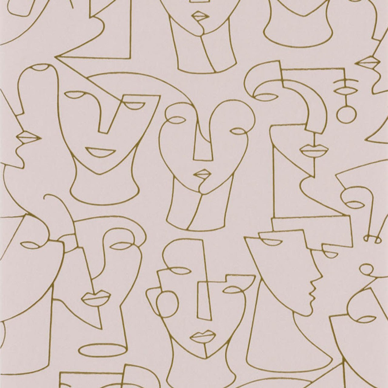 Portrait Gallery Wallpaper - Camel And Rose - Casadeco - 86164212 - Premier Wallcovering