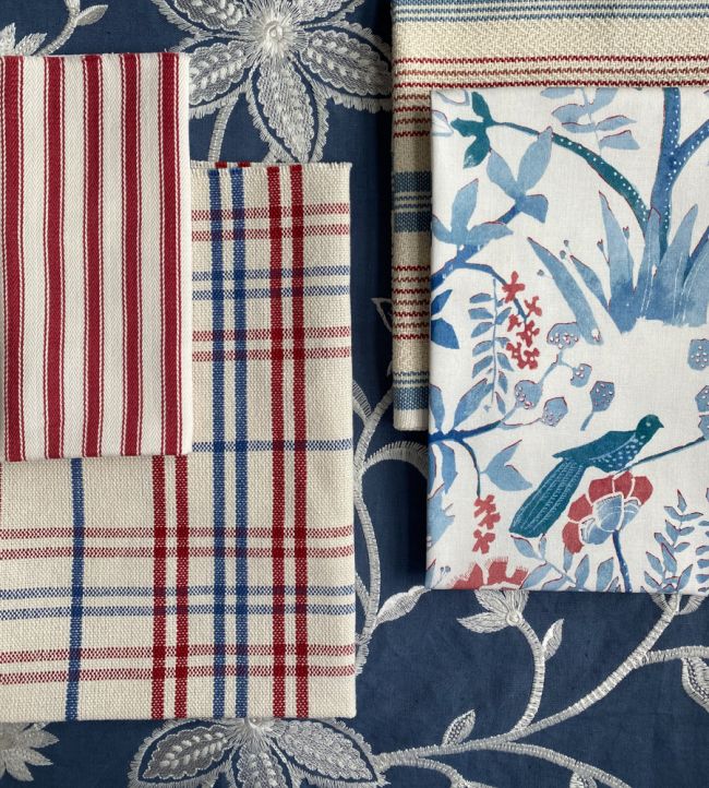 pp50500.1.0 - Bridport Fabric - Blue Red - Baker Lifestyle
