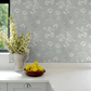 Prairie Rose Wallpaper - Silver - Boråstapeter - 7233 - Premier Wallcovering