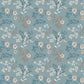 Prairie Rose Wallpaper - Blue - Boråstapeter - 7232 - Premier Wallcovering