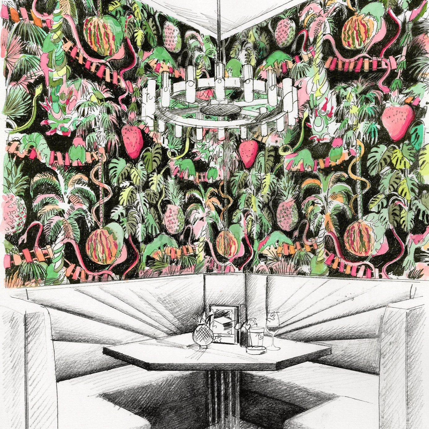 Precarious Pangolins Wallpaper - Tropical - ZPLW312981 - Zoffany