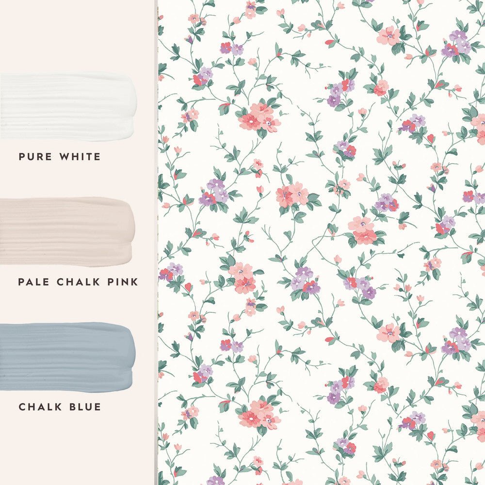 Priory Wallpaper - Coral Pink - Laura Ashley - 122765 - Premier Wallcovering