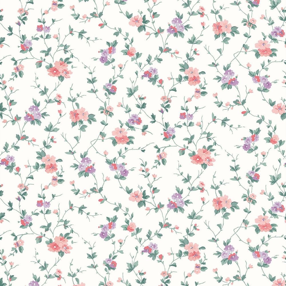 Priory Wallpaper - Coral Pink - Laura Ashley - 122765 - Premier Wallcovering