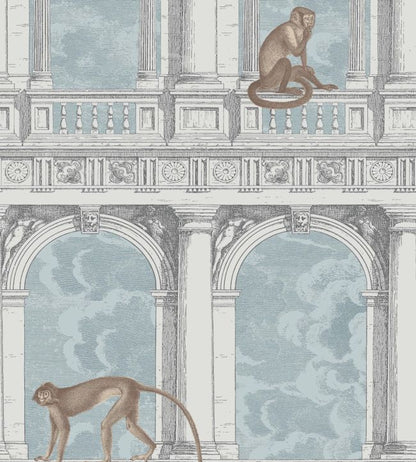 Procuratie Con Vista Wallpaper - Soft Grey & Ice Blue - 114/8015 - Cole & Son - Premier Wallcovering