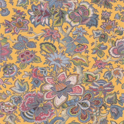 Provence Les Belles Toiles De Jouy Wallpaper - Multico Fond Jaune - Casadeco - 87942407 - Premier Wallcovering
