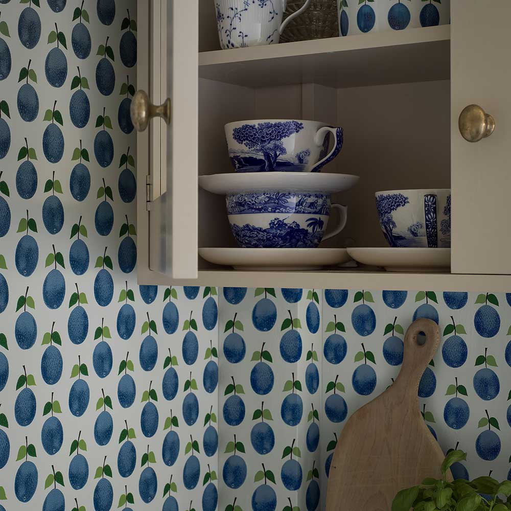 Prunus Wallpaper - Navy - Boråstapeter - 1974 - Premier Wallcovering