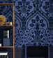 Pugin Palace Flock Wallpaper - Dark Hyacinth - 116/9033 - Cole & Son - Premier Wallcovering