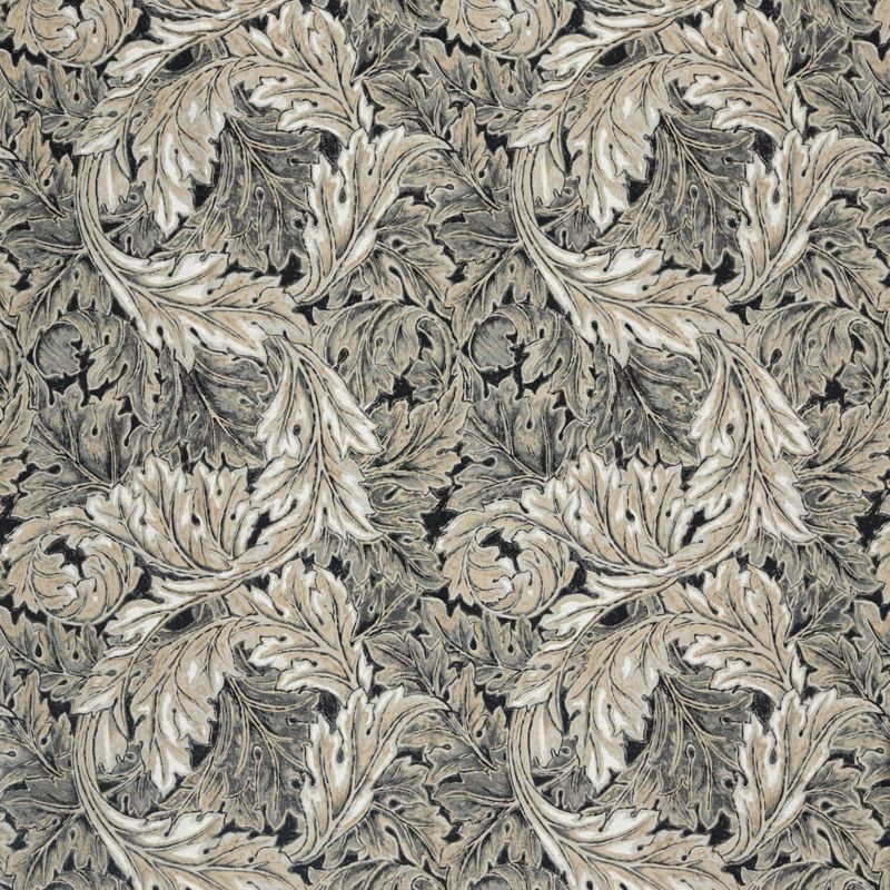 Pure Acanthus Weave Fabric - Black Ink - Morris & Co - 236625 - Premier Wallcovering