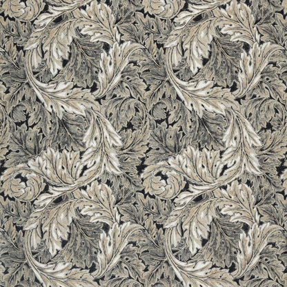 Pure Acanthus Weave Fabric - Black Ink - Morris & Co - 236625 - Premier Wallcovering