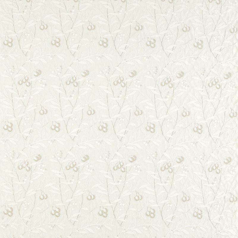 Pure Arbutus Embroidery Fabric - White Clover - Morris & Co - 236620 - Premier Wallcovering