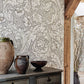 Pure Bachelors Button Wallpaper - Linen/Coral - Morris & Co - 216051 - Morris Wallpaper