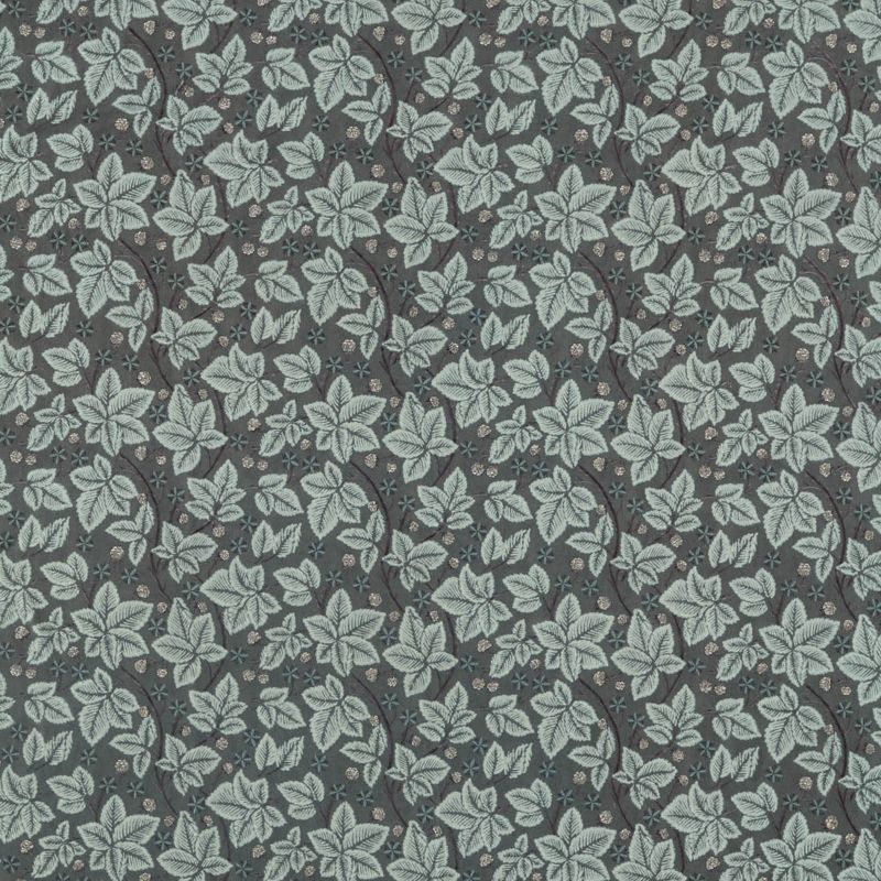 Pure Bramble Embroidery Fabric - Inky Purple - Morris & Co - 236621 - Premier Wallcovering