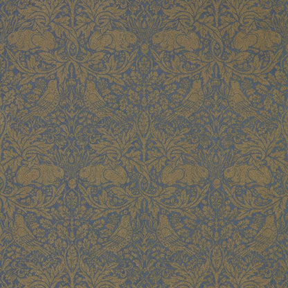 Pure Brer Rabbit Wallpaper - Ink/Gold - Morris & Co - 216530 - Morris Wallpaper