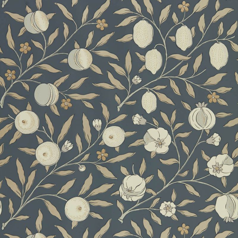 Pure Fruit Wallpaper - Black Ink - Morris & Co - 216543 - Morris Wallpaper
