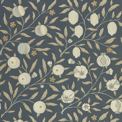 Pure Fruit Wallpaper - Black Ink - Morris & Co - 216543 - Morris Wallpaper