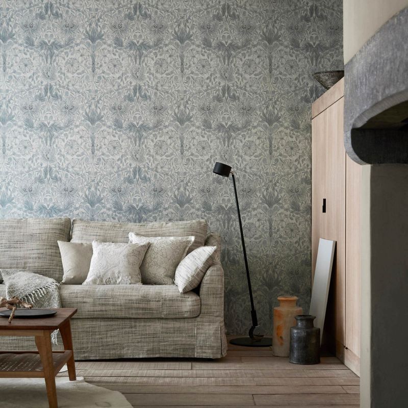 Pure Honeysuckle & Tulip Wallpaper - Linen - Morris & Co - 216526 - Morris Wallpaper