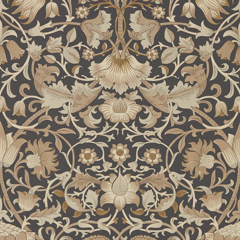 Pure Lodden Wallpaper - Charcoal/Gold - 216027 - Morris & Co - Premier Wallcovering