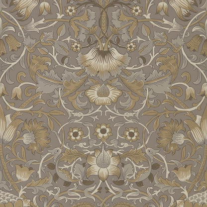 Pure Lodden Wallpaper - Taupe/Gold - Morris & Co - 216028 - Morris Wallpaper