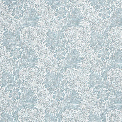 Pure Marigold Sheer Wide Width Fabric - Soft Blue - Morris & Co - 227295 - Premier Wallcovering
